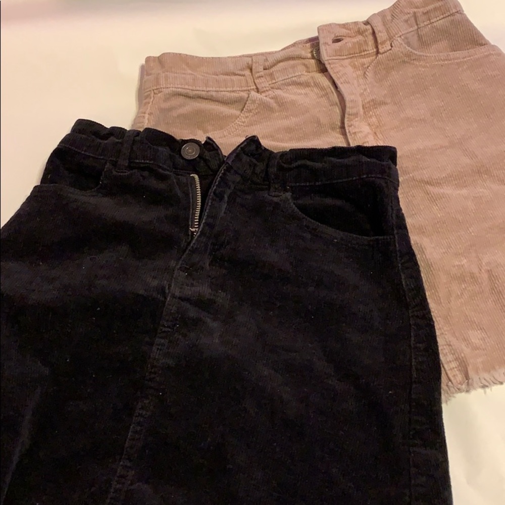 brandy melville short skirt black and pink